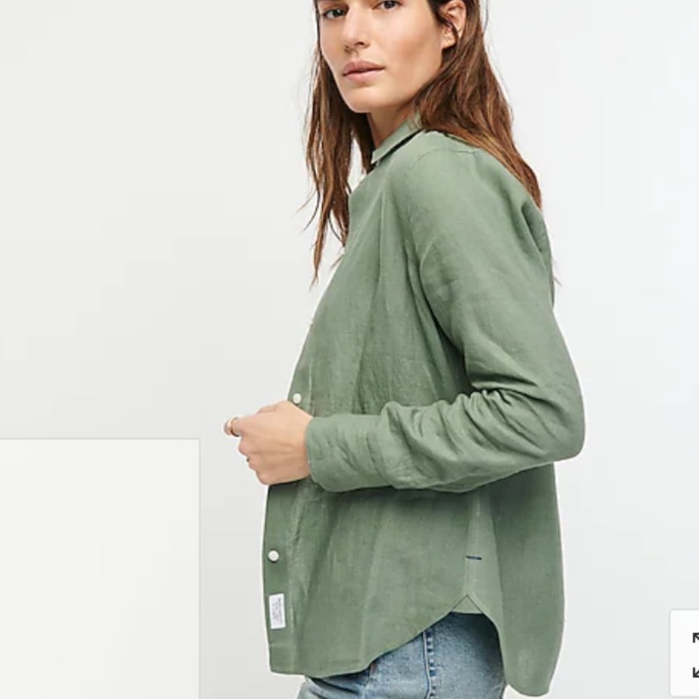 NWT J.Crew Baird McNutt Slim Fit Linen Shirt | Size 20 Pastel Spring Garden
